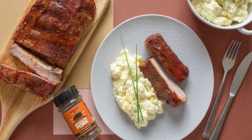 Fall-Off-The-Bone BBQ Pork Ribs with Creamy Potato Salad