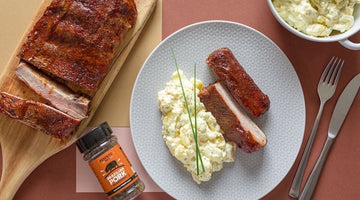 Fall-Off-The-Bone BBQ Pork Ribs with Creamy Potato Salad