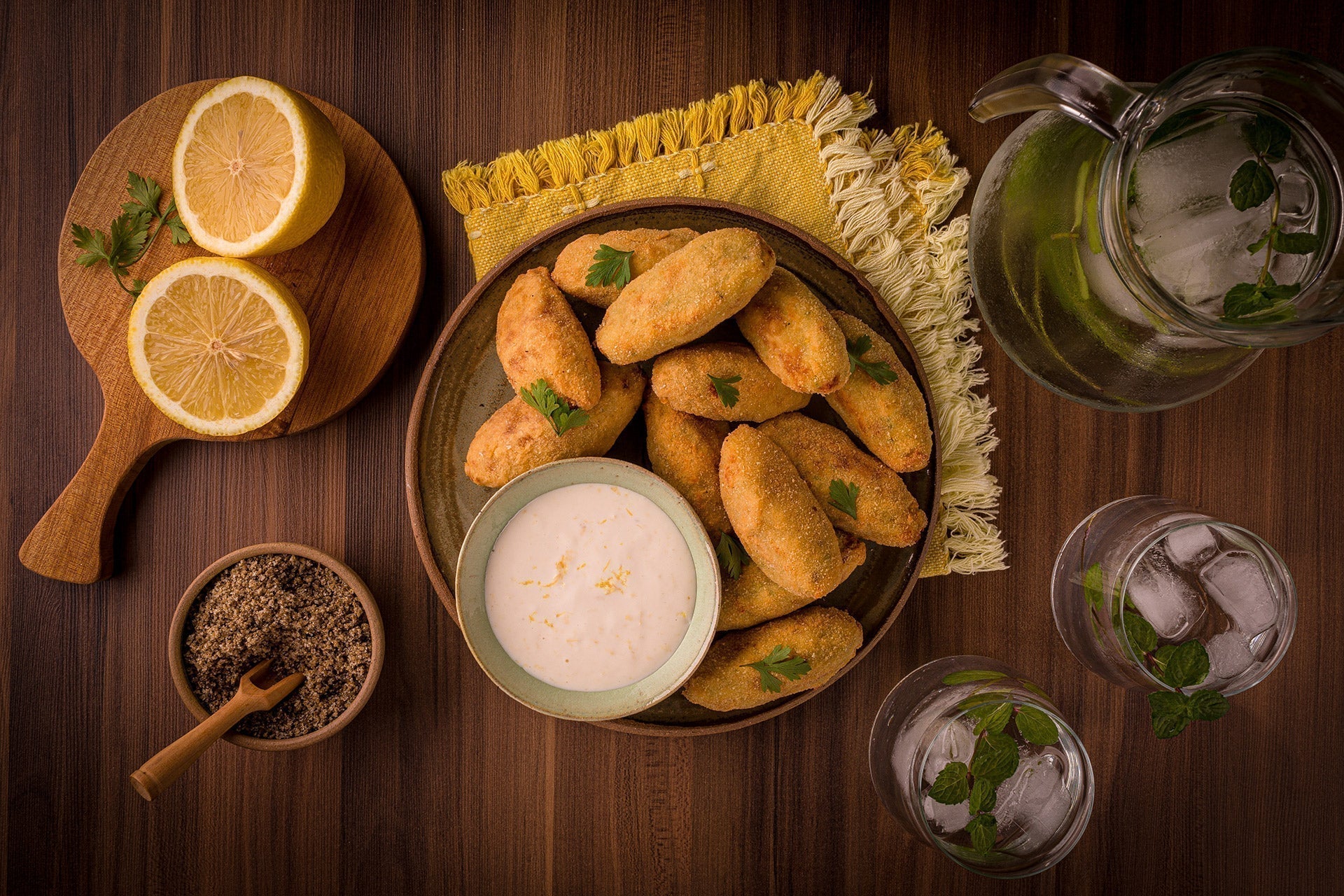 Crispy Cod Fish Cakes with Citrus Mayo - Perfeito Foods