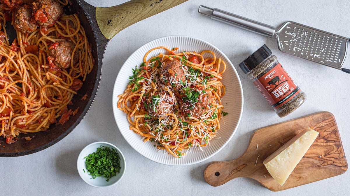 Homemade Meatballs with Spaghetti - Perfeito Foods