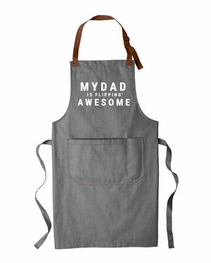 Awesome Dad Apron - Wrinkle-Resistant Denim-Style Twill, Adjustable, Ideal Gift for Grill Masters - Perfeito Foods