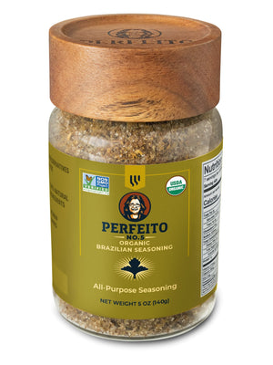 Brazilian All-Purpose Seasoning, Organic & Gourmet, with Fresh Garlic -5oz - Perfeito Foods