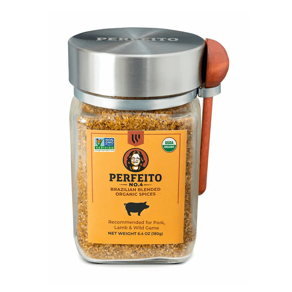 Chef's Mix - Brazilian Spice Blend for Game, Pork & Lamb, Organic & Gourmet, with Fresh Garlic -6.4oz - Perfeito Foods