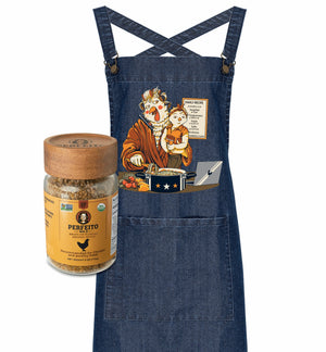 Chicken Mama Kit: Mother's Day Gift Set with Apron, Organic Brazilian Seasoning, and Chicken Recipe - Perfeito Foods